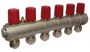 MANIFOLD,W/FLOWMETER,.ECA02,1'',4 OUT HOT